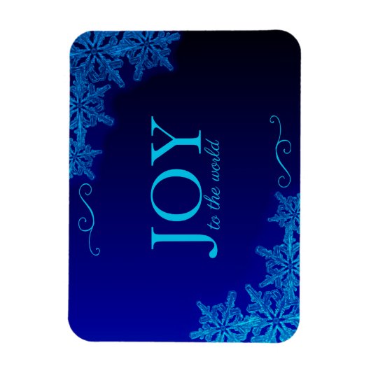 Elegant Blue Joy Snowflake Flexibles Foto Magnet (Vertikal)