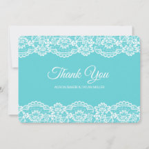 Elegant Blue Lace Dankeschön Card