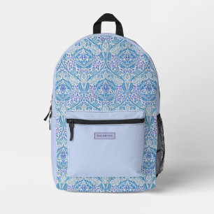 Elegant Blue Lavender Floral Bedruckter Rucksack