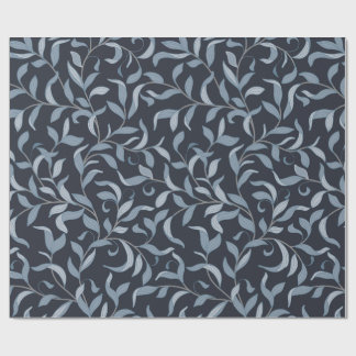 Elegant Blue Leaf William Morris Inspiriert Geschenkpapier