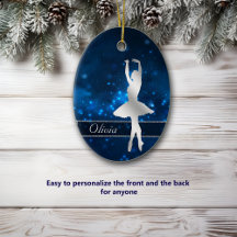 Elegant Blue Lights Silver Ballerina