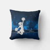 Elegant Blue Lights Silver Cheer Leader Kissen (Vorderseite)