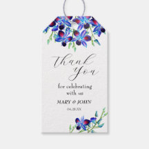 Elegant Blue Lila Orchids Wedding Vielen Dank