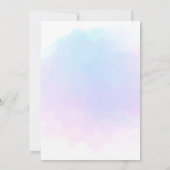 Elegant Blue/Lilac Watercolor/Black Script Wedding Einladung (Rückseite)