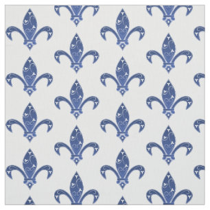 Elegant Blue Lilie Stoff