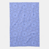 Elegant Blue Liquid Mandala Art Pattern Geschirrtuch (Vertikal)
