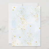 Elegant Blue Little Pumpkin Boy Baby Shower Einladung (Rückseite)