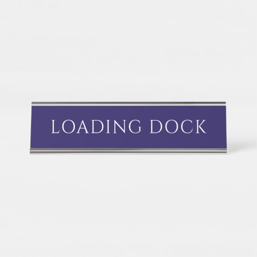 Elegant Blue Loading Dock Name Plate Schreibtischnamensplakette (Vorderseite )