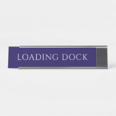 Elegant Blue Loading Dock Name Plate Schreibtischnamensplakette (Vorderseite )
