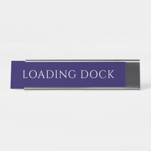Elegant Blue Loading Dock Name Plate Schreibtischnamensplakette (Vorderseite )