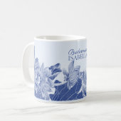 Elegant Blue Lotus Blume Hochzeitsgeschenk Bridesm Kaffeetasse (Vorderseite Links)