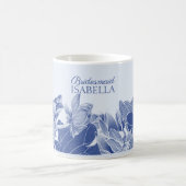 Elegant Blue Lotus Blume Hochzeitsgeschenk Bridesm Kaffeetasse (Mittel)