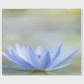 Elegant Blue Lotus Geschenkpapier (Flach)