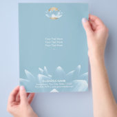 Elegant Blue Lotus & Gold Flyer (Hand)