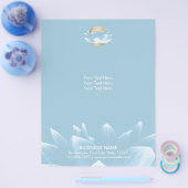 Elegant Blue Lotus & Gold Flyer (Einzeln)