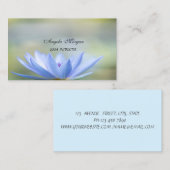 Elegant Blue Lotus Yoga Instructor Visitenkarte (Vorne/Hinten)