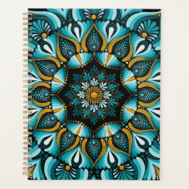 Elegant Blue Mandala | Sacred Geometry Boho | Zen Planer