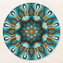 Elegant Blue Mandala | Sacred Geometry Boho | Zen
