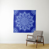 Elegant Blue Mandala Wandteppich (Beispiel)
