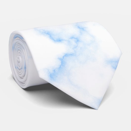 Elegant Blue Marble Krawatte (Gerollt)