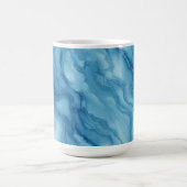 Elegant Blue Marble with Fluid Wave-Like Design Kaffeetasse (Mittel)