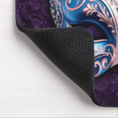 Elegant Blue Masquerade Mask Mousepad (Ecke)
