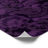 Elegant Blue Masquerade Mask Poster (Ecke)