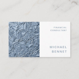 Elegant Blue Metallic Finance Consultant Visitenkarte