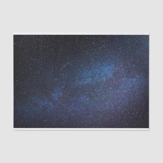 Elegant Blue Milkyway Galaxy Fotograf Seidenpapier (Vorderseite)
