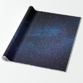 Elegant Blue Milkyway Galaxy Texture Geschenkpapier (Ungerollt)