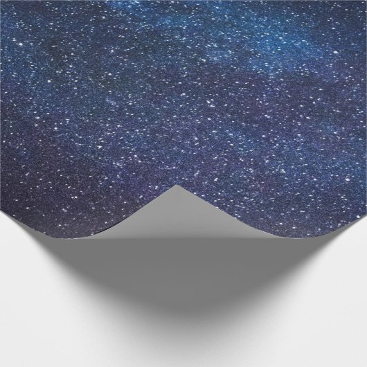 Elegant Blue Milkyway Galaxy Texture Geschenkpapier (Ecke)