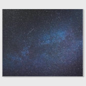 Elegant Blue Milkyway Galaxy Texture Geschenkpapier (Flach)
