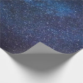 Elegant Blue Milkyway Galaxy Texture Geschenkpapier (Ecke)