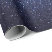 Elegant Blue Milkyway Galaxy Texture Geschenkpapier (Rolleneckpunkt)