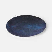 Elegant Blue Milkyway Galaxy Texture Pappteller (Schrägansicht)