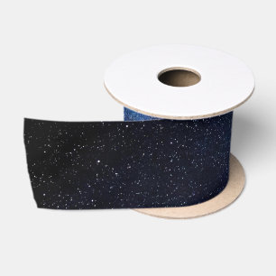 Elegant Blue Milkyway Galaxy Texture Satinband