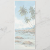 Elegant Blue Minimalist Menu Menükarte (Rückseite)