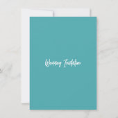 Elegant Blue Minimalistisch Luxuriöse Einladung (Rückseite)