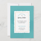 Elegant Blue Minimalistisch Luxuriöse Einladung (Vorderseite)