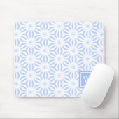 Elegant Blue Modern Geometric  Mousepad (Mit Mouse)