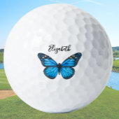Elegant Blue Monarch Butterfly Personalisiert Lady Golfball