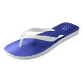 Elegant Blue Monogram Badesandalen (Schrägansicht)