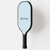 Elegant Blue Monogram Full Name Pickleball Schläger (Links)