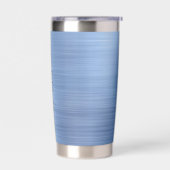 Elegant Blue Monogram Thermobecher (Links)