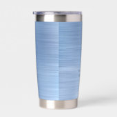 Elegant Blue Monogram Thermobecher (Rechts)