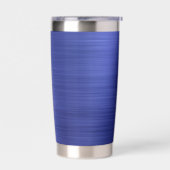 Elegant Blue Monogram Thermobecher (Links)