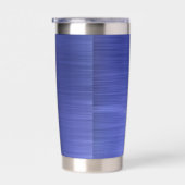 Elegant Blue Monogram Thermobecher (Rechts)