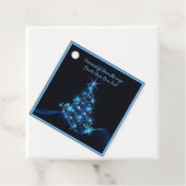 Elegant Blue Neon Christmas Tree Personalize Geschenkanhänger (Beispiel)