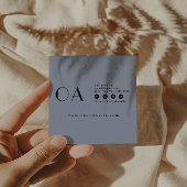 Elegant Blue Neutral Boho Moderne Trendy Einzigart Quadratische Visitenkarte