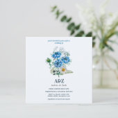 Elegant Blue Nigella Blume WEDDING (Stehend Vorderseite)